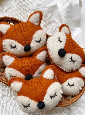 尼泊尔进口100%羊毛毡可爱森林系动物胸针别针纯手工立体森女饰品