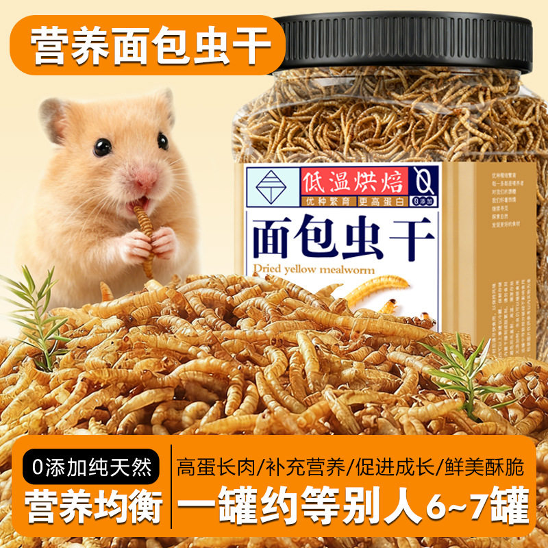 面包虫干黄粉虫大麦虫黑水牤蟋蟀干鸟食饲料高蛋白仓鼠龟粮鱼粮斤