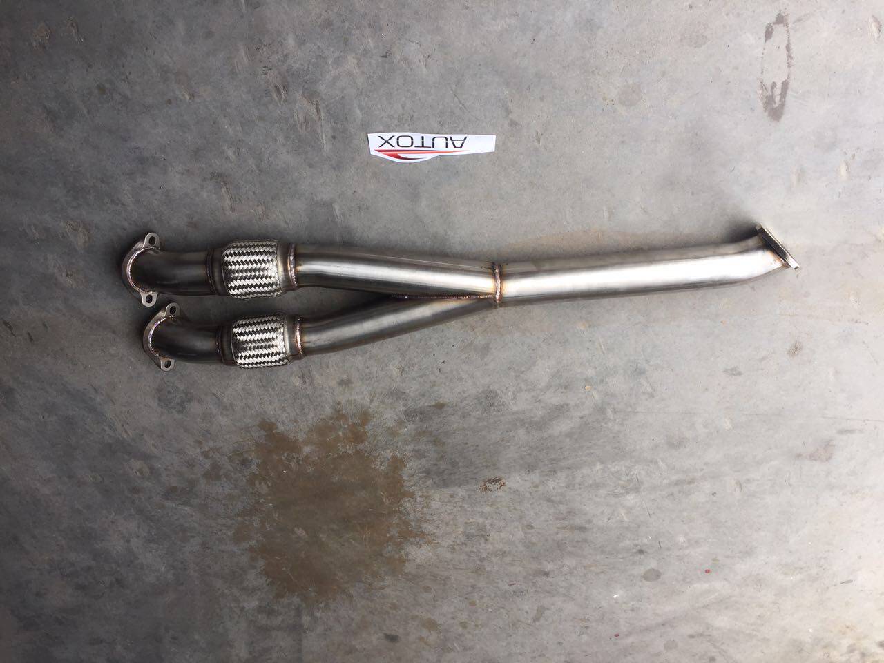 改装用适用于尼桑GTR R35 76MM Y管 直通排气管排气管