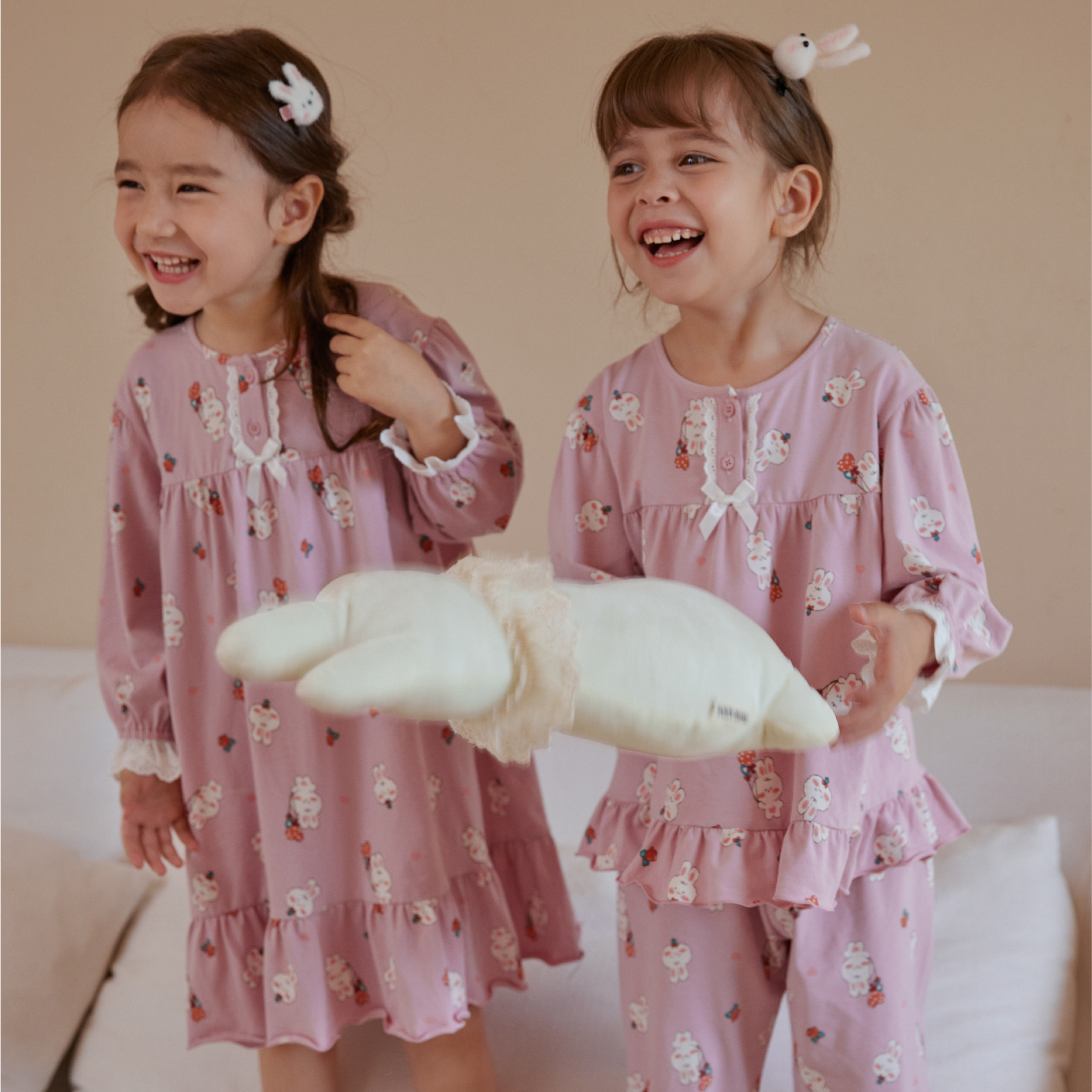 小黑托昵女童秋款睡衣家居服