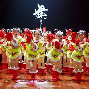 六一儿童东北陕西秧歌服演出服幼儿单鼓声声喜庆打鼓辣妞妞表演服