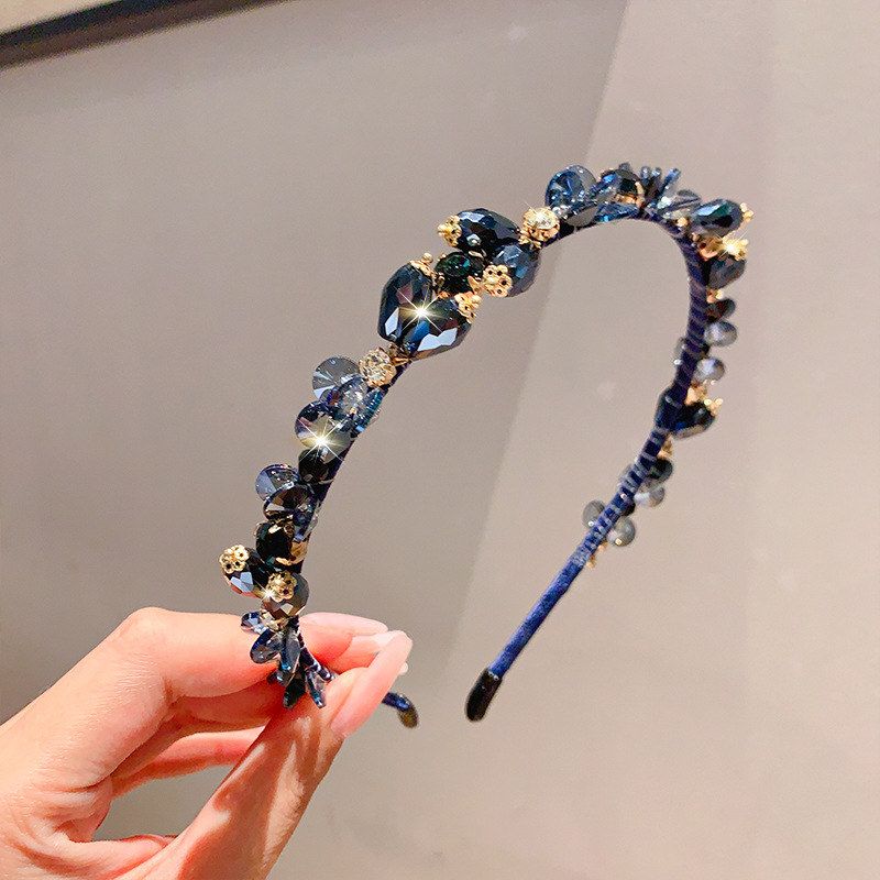 气质水晶发箍洗脸头箍齿复古女带