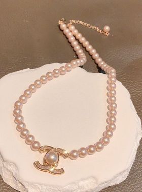 颈链闪钻百搭新款链女年2024锁骨