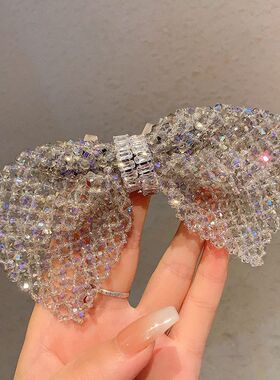 精致头韩系后脑勺水晶饰品彩色