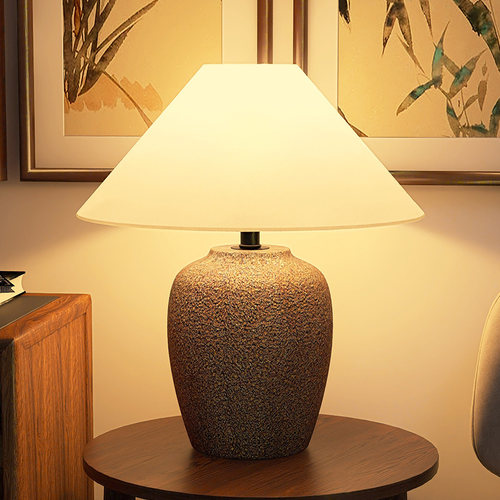 侘寂风陶瓷卧室床头灯