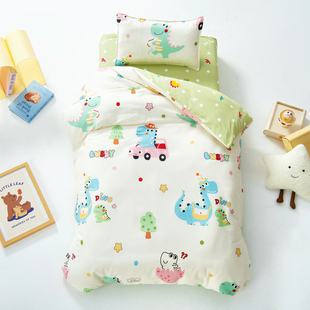 儿童幼儿园被子三件套纯棉全棉六件套宝宝入园专用午睡被套被褥子