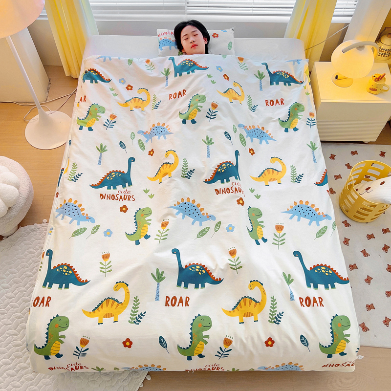 儿童睡袋中大童纯棉春秋冬季厚款小孩学生成人防踢被神器四季通用