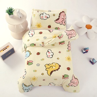 幼儿园1.2x1.5儿童被套宝宝冬加厚卡通牛奶法兰珊瑚绒被罩110x150