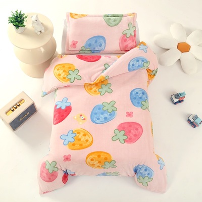 珊瑚法兰绒牛奶绒儿童毛绒被套