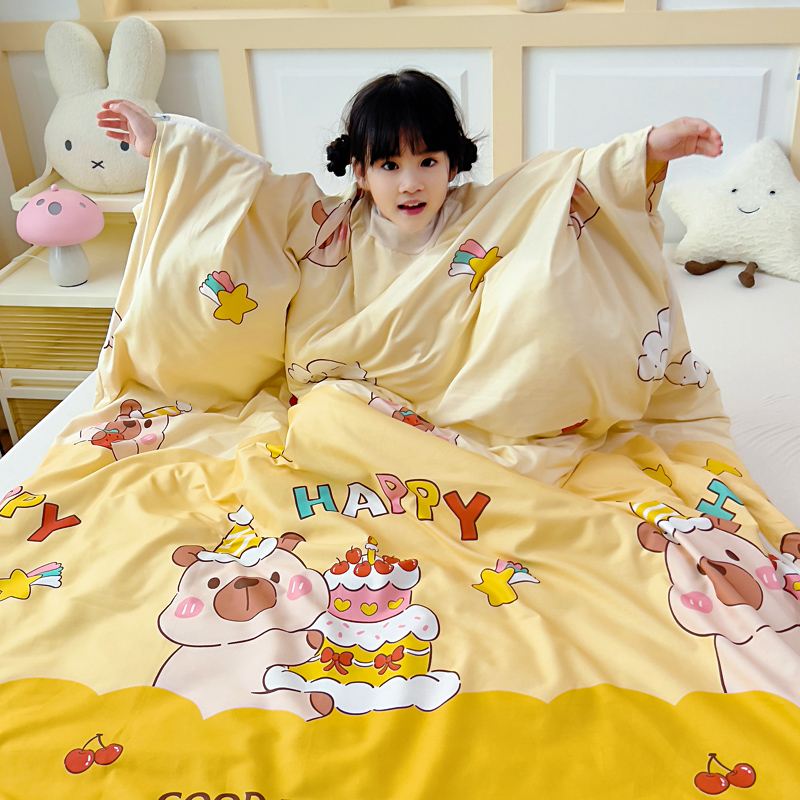 A类儿童睡袋秋冬加厚防踢被子神器小孩睡觉中大童护肚四季通用芯