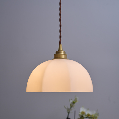 Dearlife暖居餐厅吊灯黄铜玻璃吊灯日式灯床头吧台玄关阳台小吊灯
