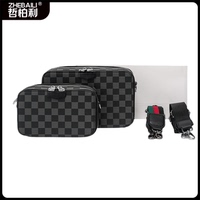 哲柏利 男士新款时尚小方包韩版男包潮流真皮单肩斜挎包休闲背包