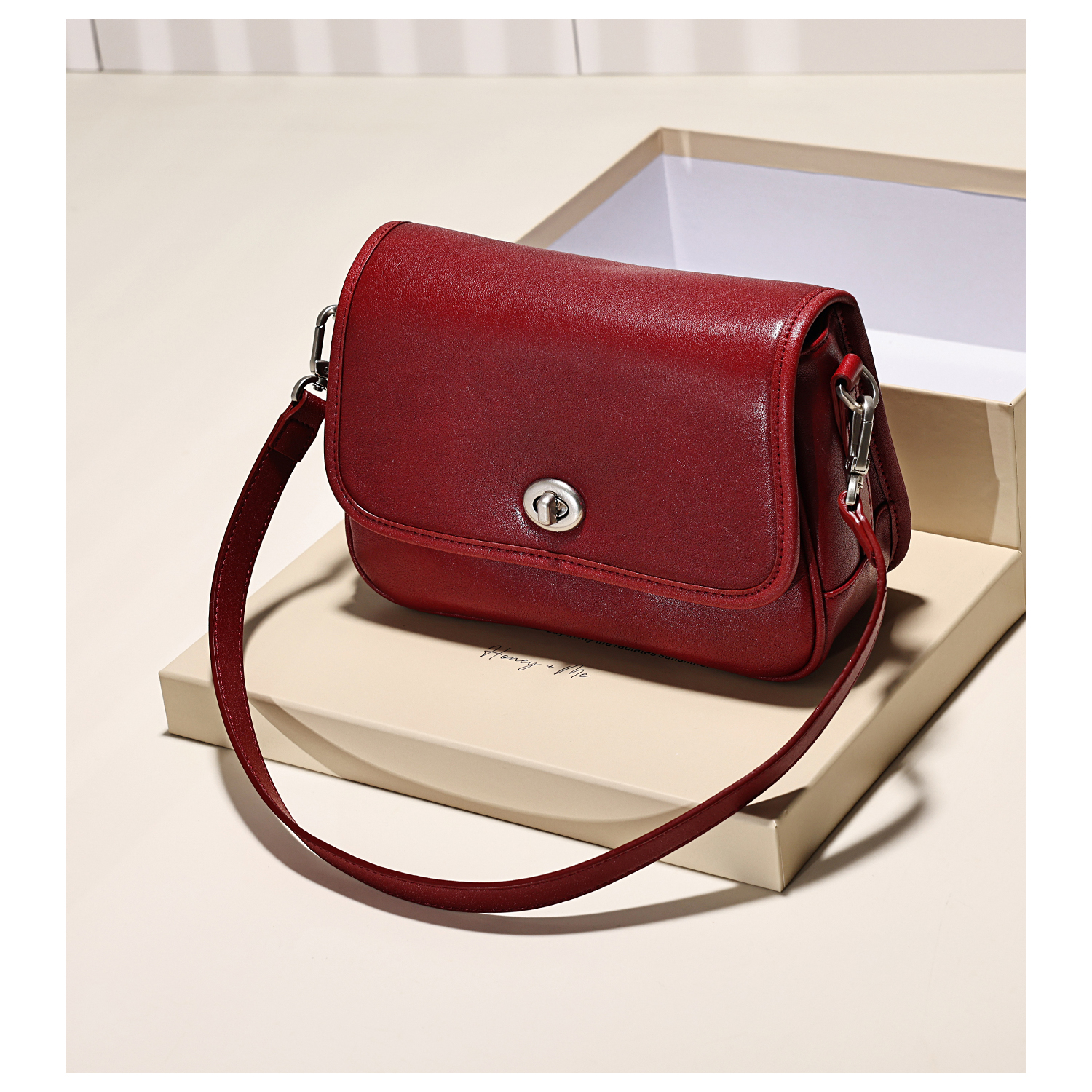 复古头层牛皮腋下包2025新款