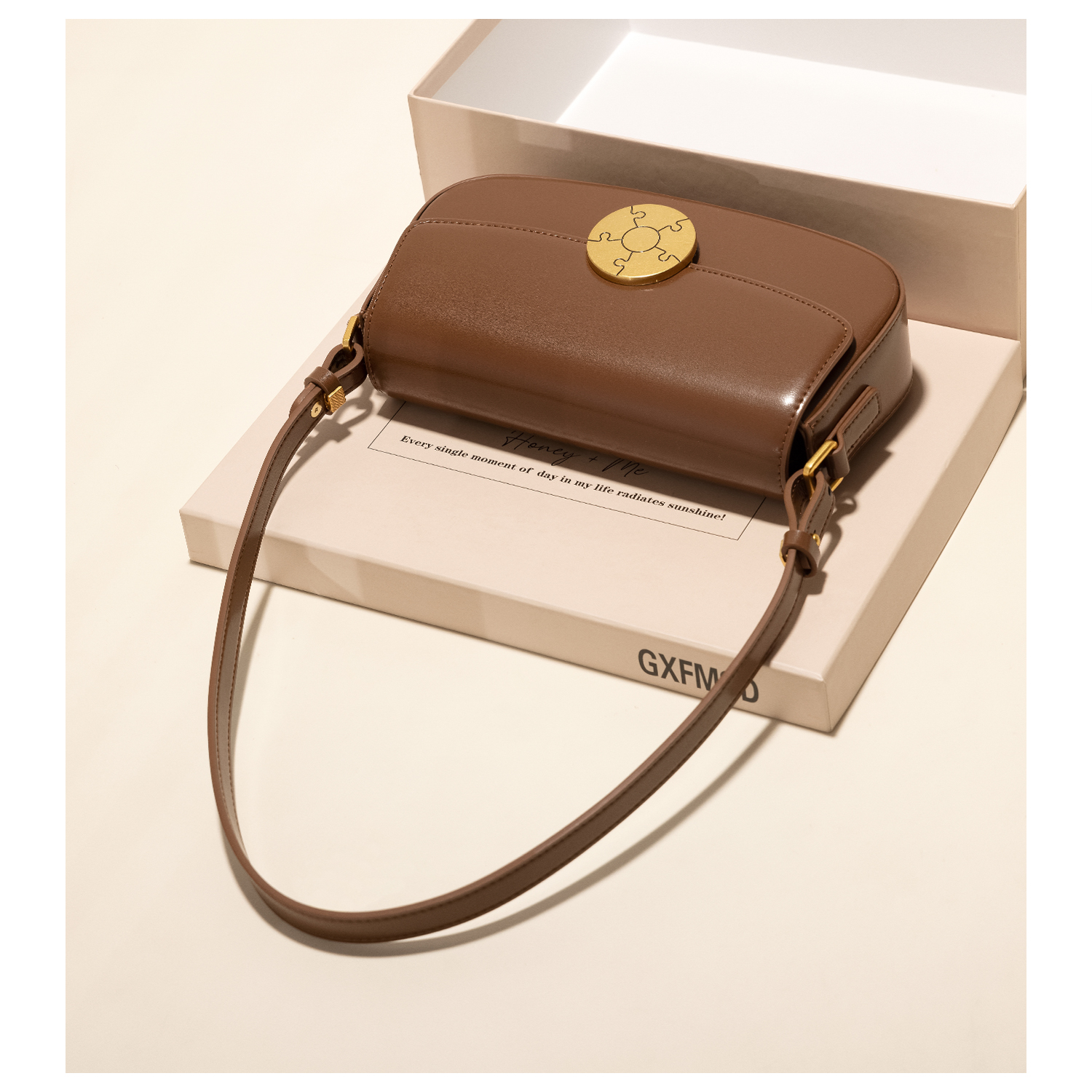 GXFMOD牛皮包法棍包腋下包女包