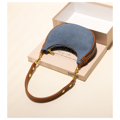 GXFMOD法式牛仔布腋下包新款