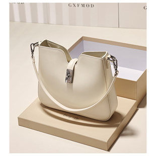 GXFMOD小众品牌时尚潮流真皮水桶包女2026夏季新款百搭单肩斜挎包