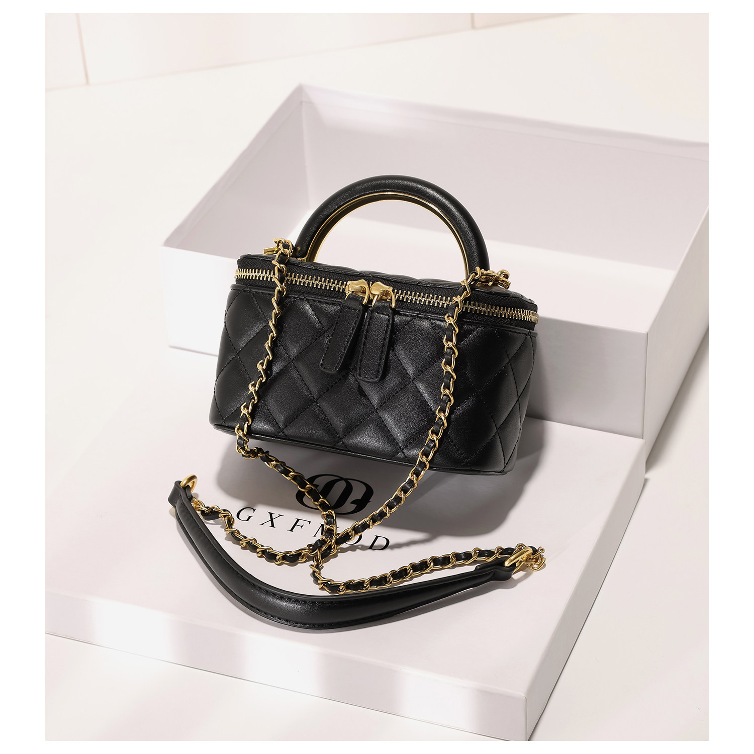 GXFMOD 新款原创设计菱格链条包2023高级感通勤女单肩手提斜挎包,箱包皮具/热销女包/男包,小方包,淘宝优惠券,粉丝福利购,淘宝优惠卷