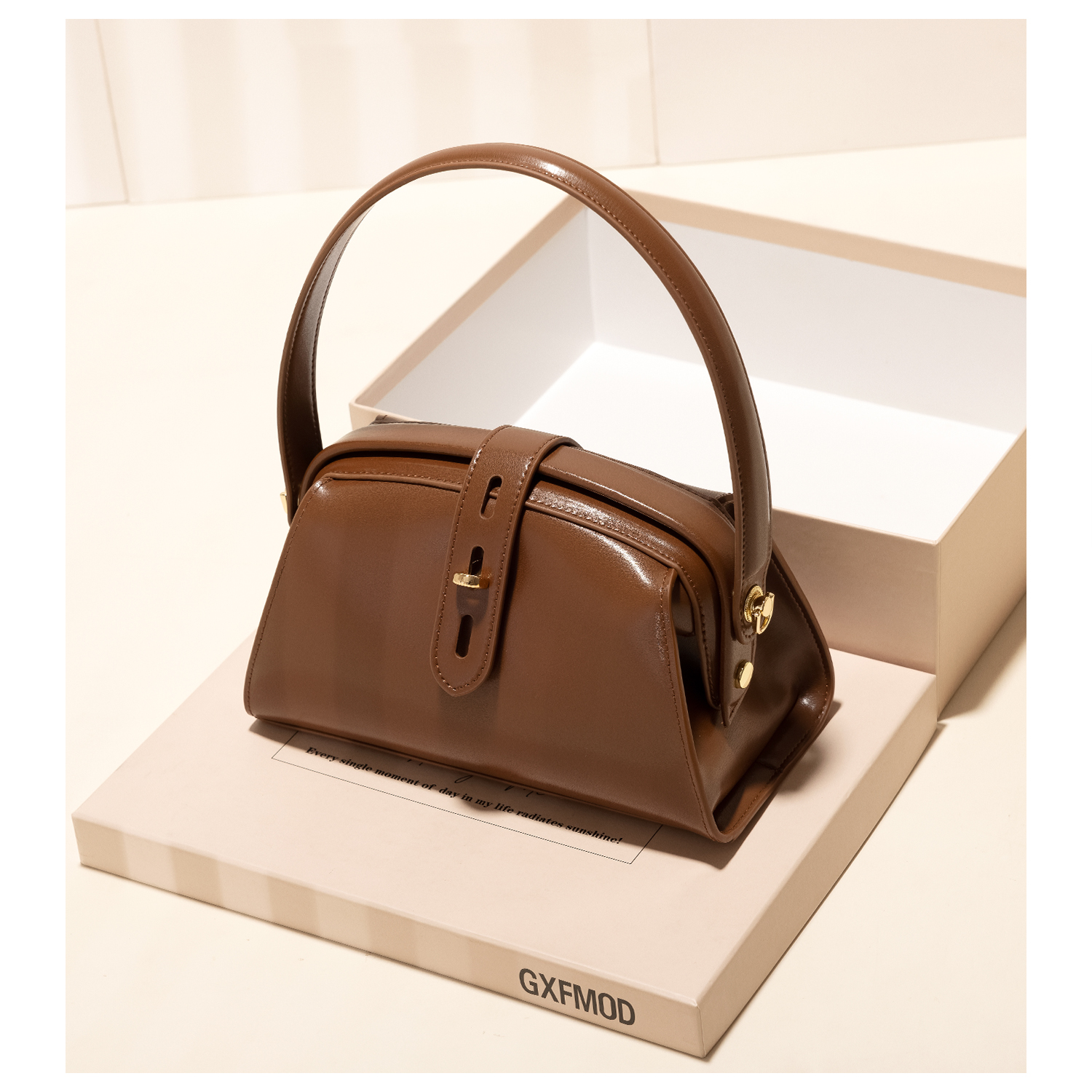 GXFMOD小方包牛皮时尚单肩斜挎包