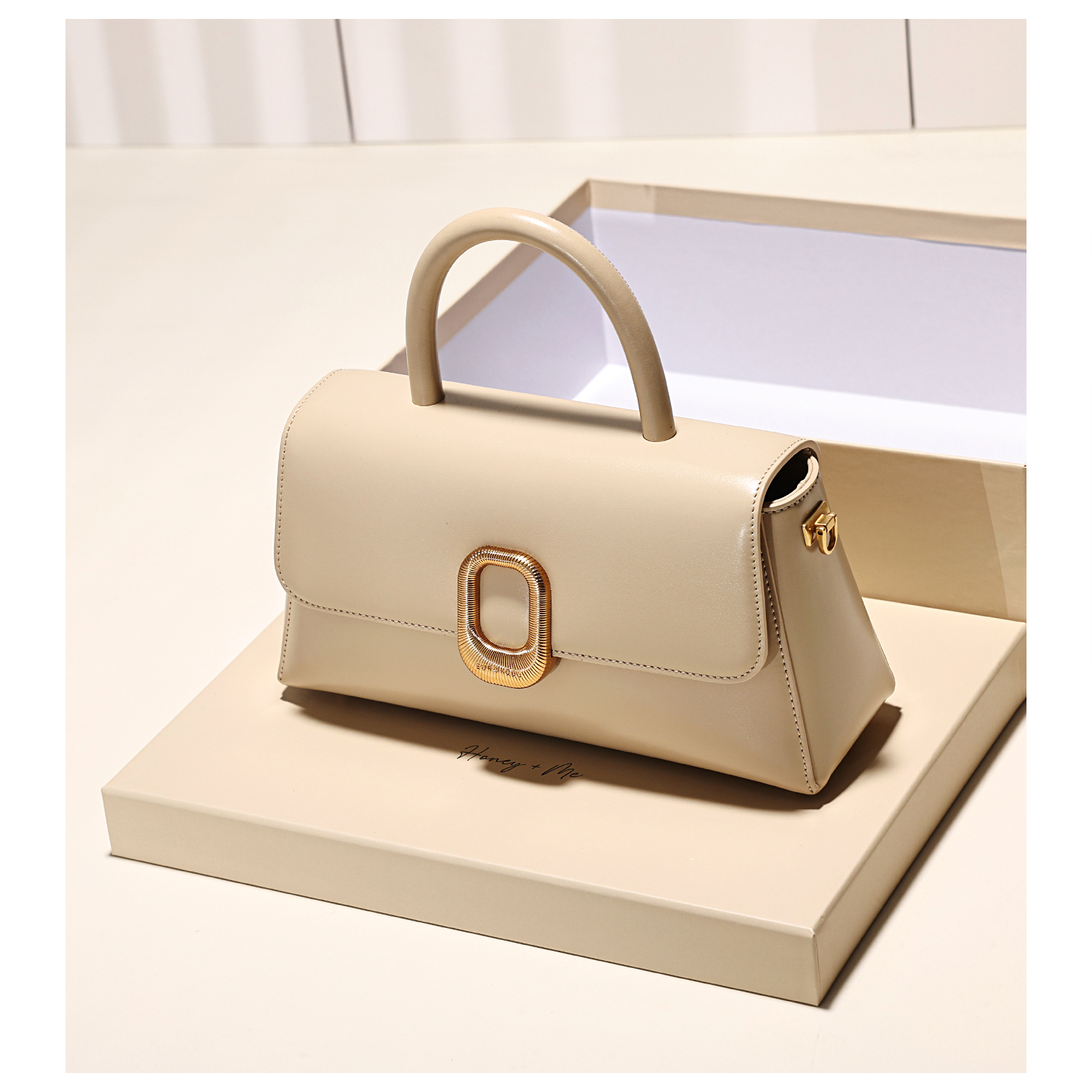 GXFMOD小众设计牛皮简约手提小方包女2025新款通勤百搭单肩斜挎包