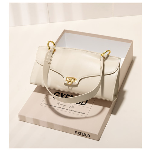 GXFMOD女包法棍包牛皮单肩斜挎