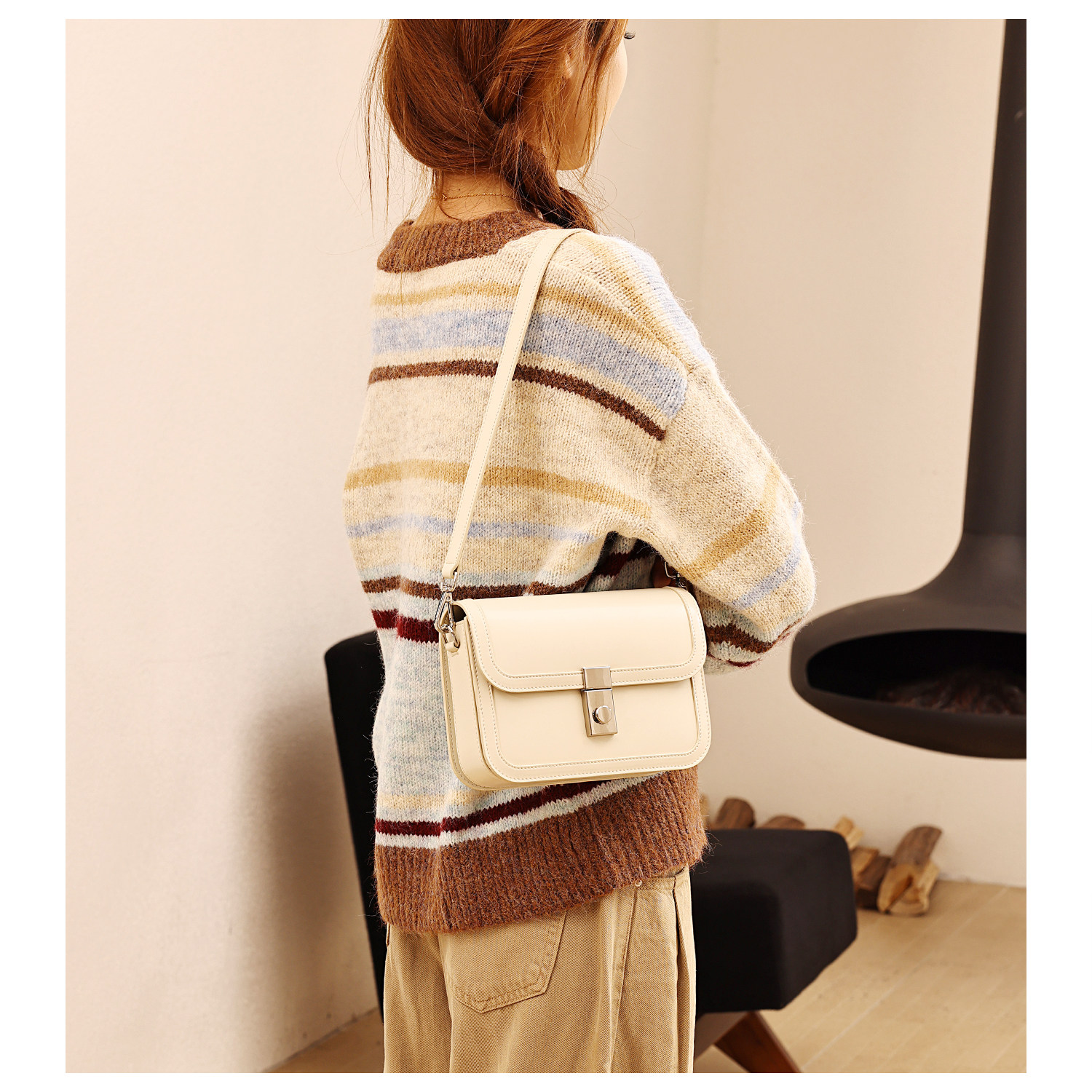 GXFMOD小众设计简约高级牛皮小方包女2025新款精致百搭单肩斜挎包,箱包皮具/热销女包/男包,小方包,淘宝优惠券,粉丝福利购,淘宝优惠卷