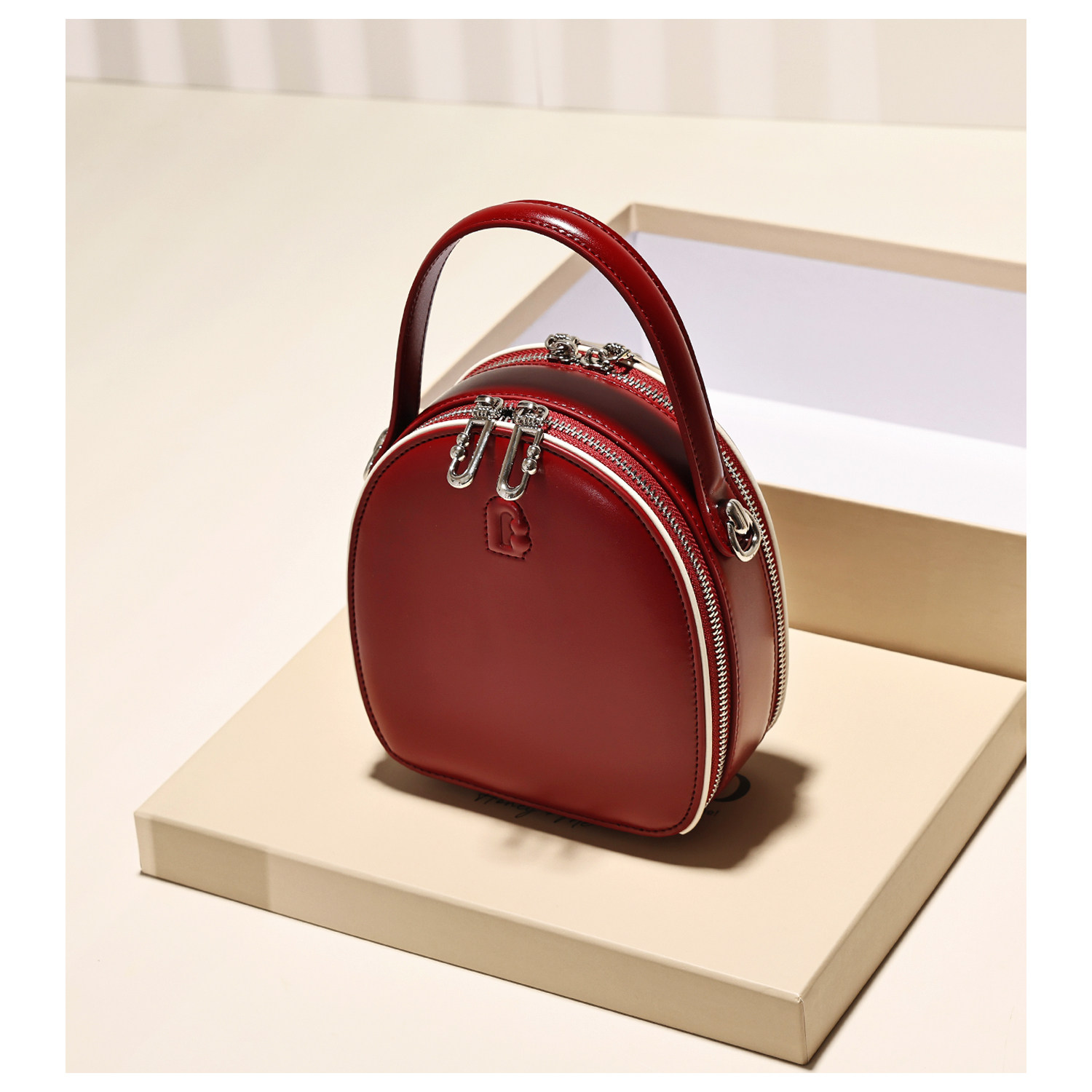 GXFMOD小众设计真皮链条手提包2026夏季新款设计感单肩斜挎半圆包