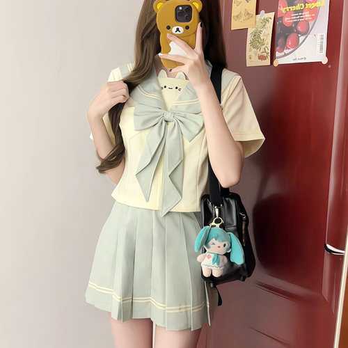 宇宙光环JK原创薄荷色JK制服套装