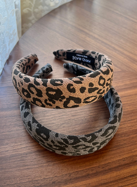 韩国时髦洋气豹纹发箍韩系氛围感气质头箍头饰简约小众发卡发饰
