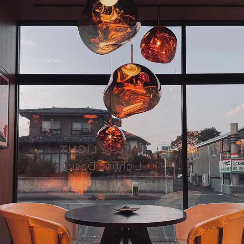 英国Tom Dixon Melt熔岩吊灯设计师款loft复式别墅楼梯挑空客厅灯