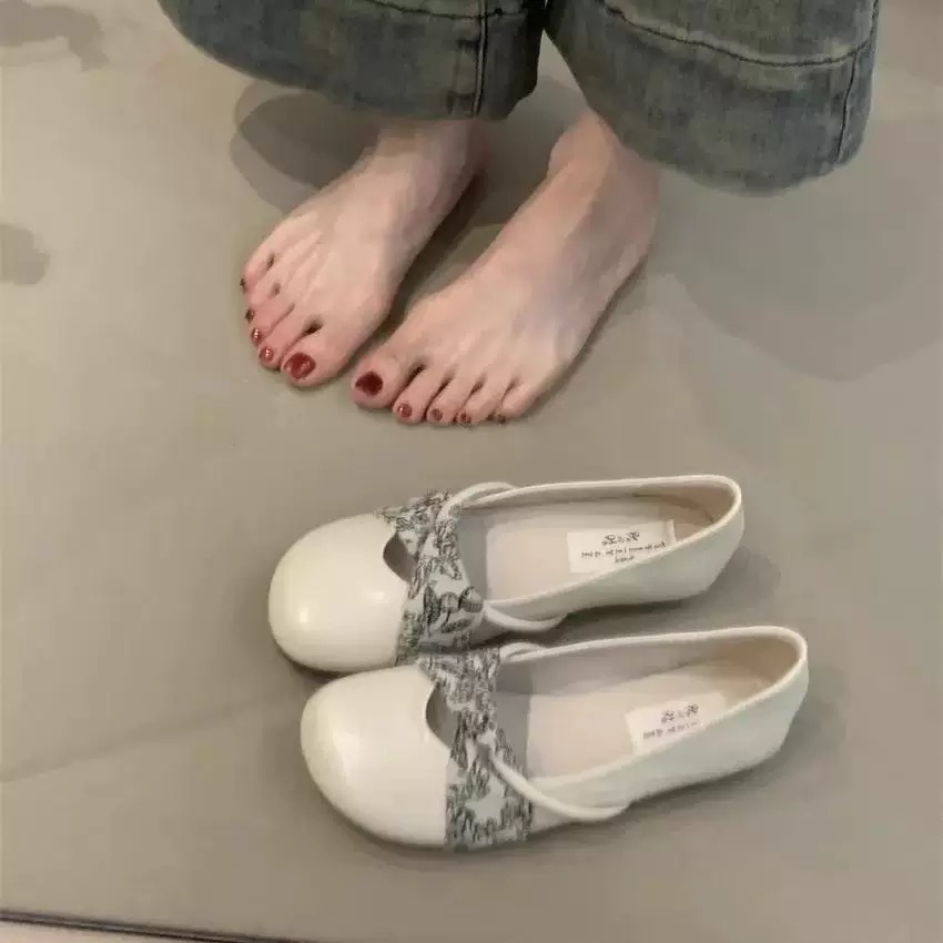 法式软底圆头芭蕾单鞋女2025年夏季新款玛丽珍鞋百搭晚晚豆豆鞋子