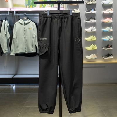 李宁韦德运动裤男裤加绒防水宽松