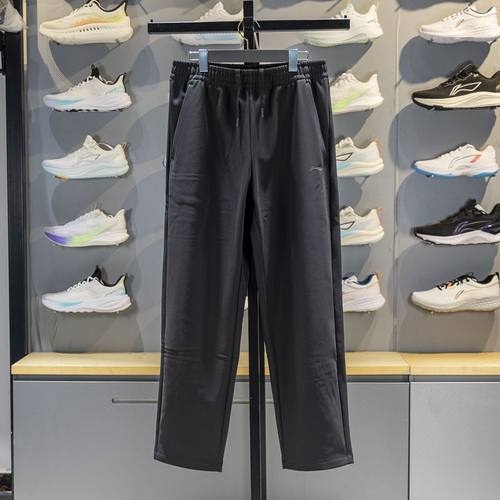 李宁直筒加绒运动裤男通勤裤健身