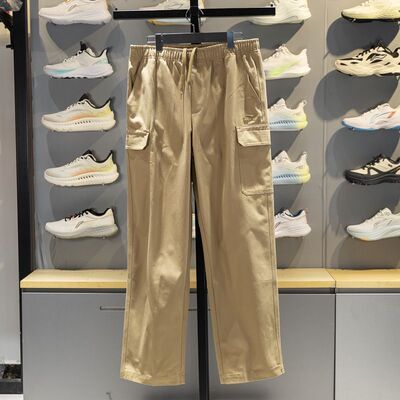 李宁休闲裤男裤直筒运动长裤新款