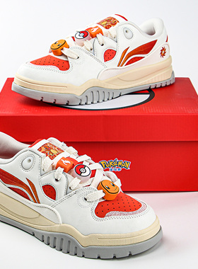 李宁经典休闲鞋男2026春新款宝可梦联名潮跃小火龙运动鞋 AGCW167