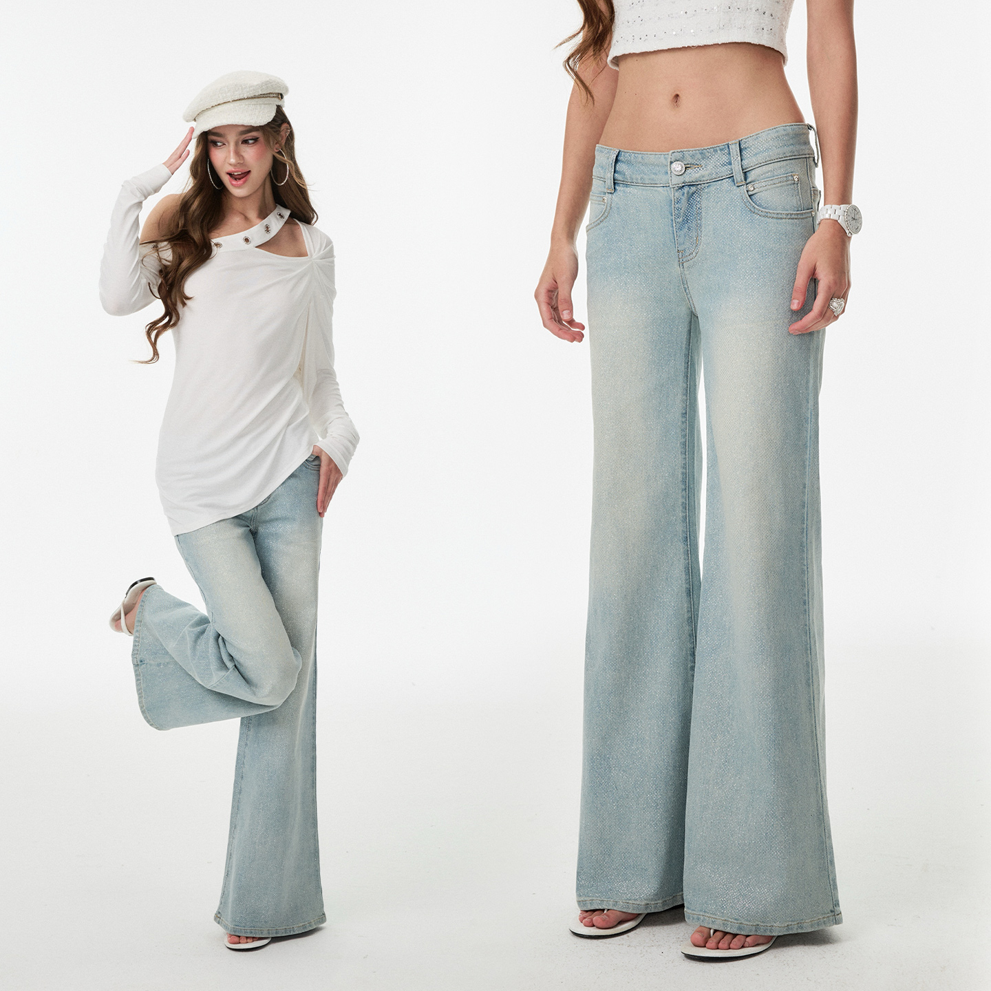 4muggle“银河系”亮闪闪牛仔裤