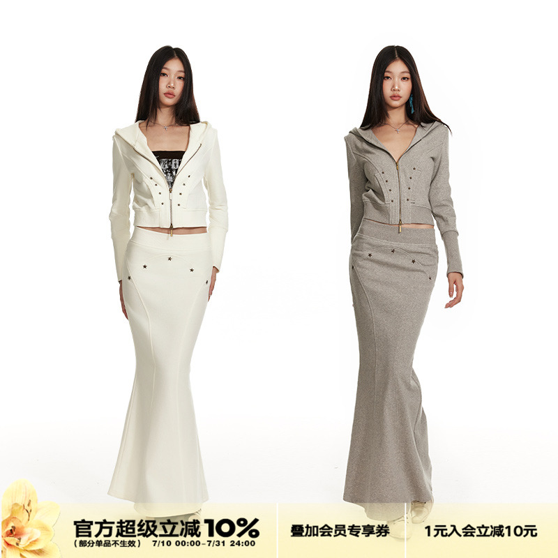 4muggle连帽卫衣外套套装两件套