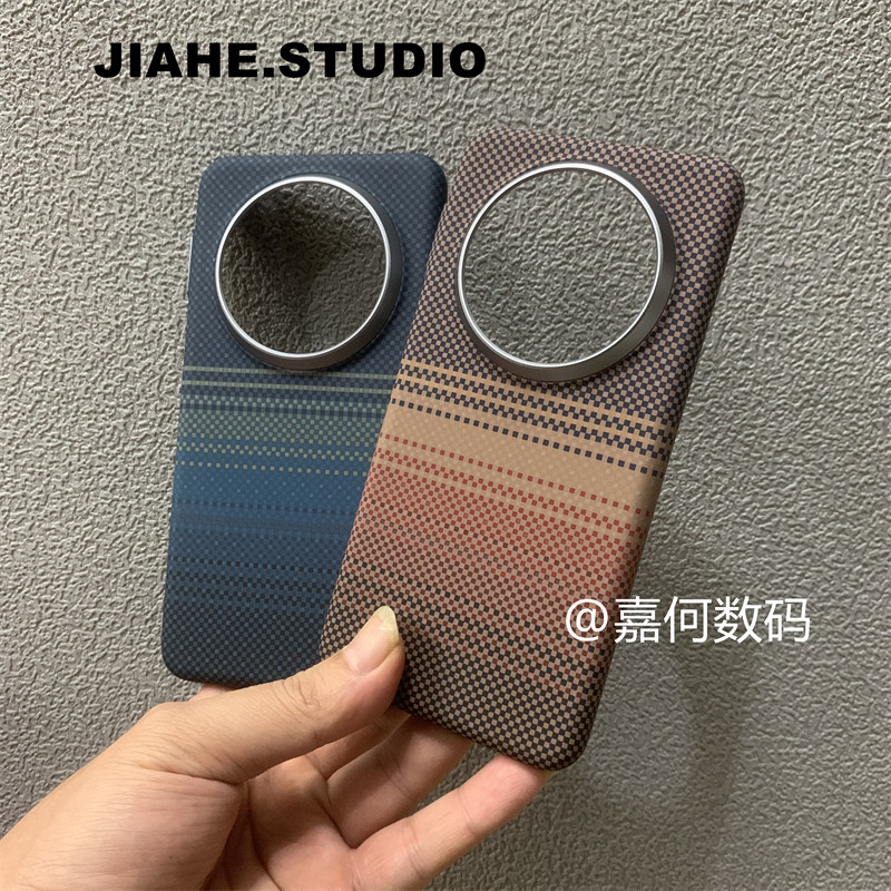 仿碳纤维纹凯夫拉纹理满天星河日落月升适用华为mate70pro手机壳pura70pro硬壳磁吸mate60pro+保护壳轻奢商务