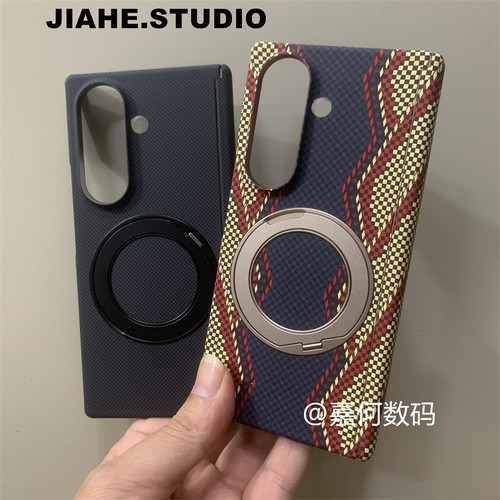 仿碳纤维纹理凯夫拉纹理蛇纹国潮适用三星Galaxy ZFold7手机壳ZFold6磁吸硬壳ZFold5中轴w26保护壳w25商务w24