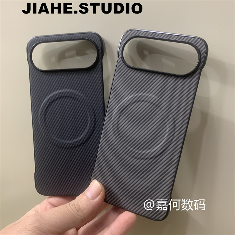 仿碳纤维纹凯夫拉纹无边框贴皮适用荣耀500pro手机壳磁吸荣耀400pro硬壳荣耀300轻薄荣耀200保护壳商务荣耀90