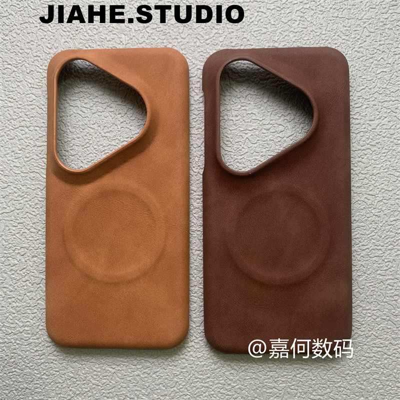 商务贴皮半包加厚防摔适用华为Pura80pro+手机壳磁吸Pura70pro+硬壳pura80ultra保护壳简约纯色男女轻奢肤感