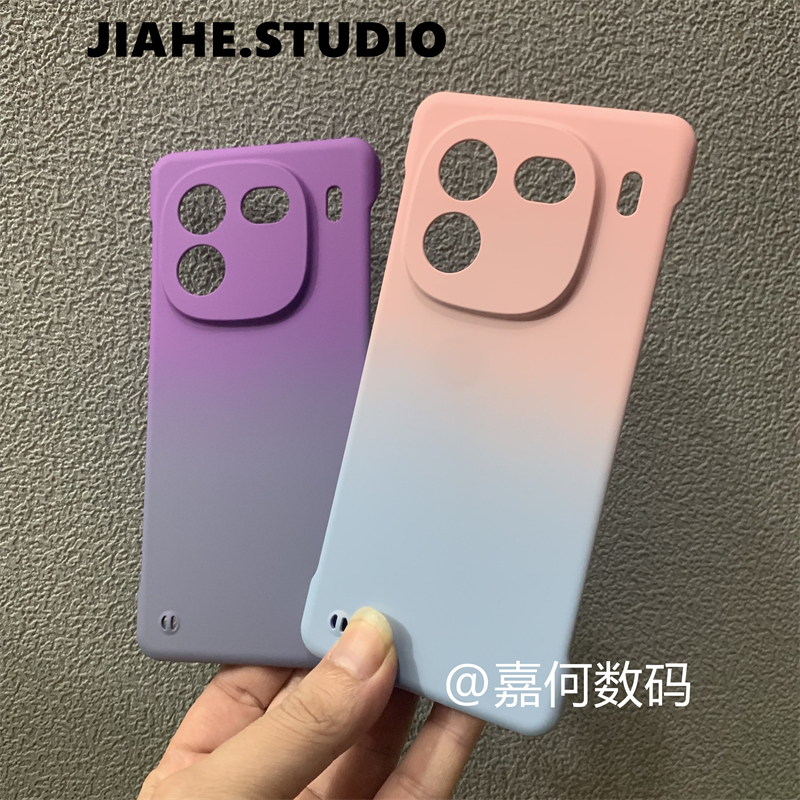 轻薄双色无边框适用IQOO12pro iqoo11 iqoo10手机壳iQOONeo10马卡龙iqooNeo9硬壳iqooneo7半包iqooneo8保护壳