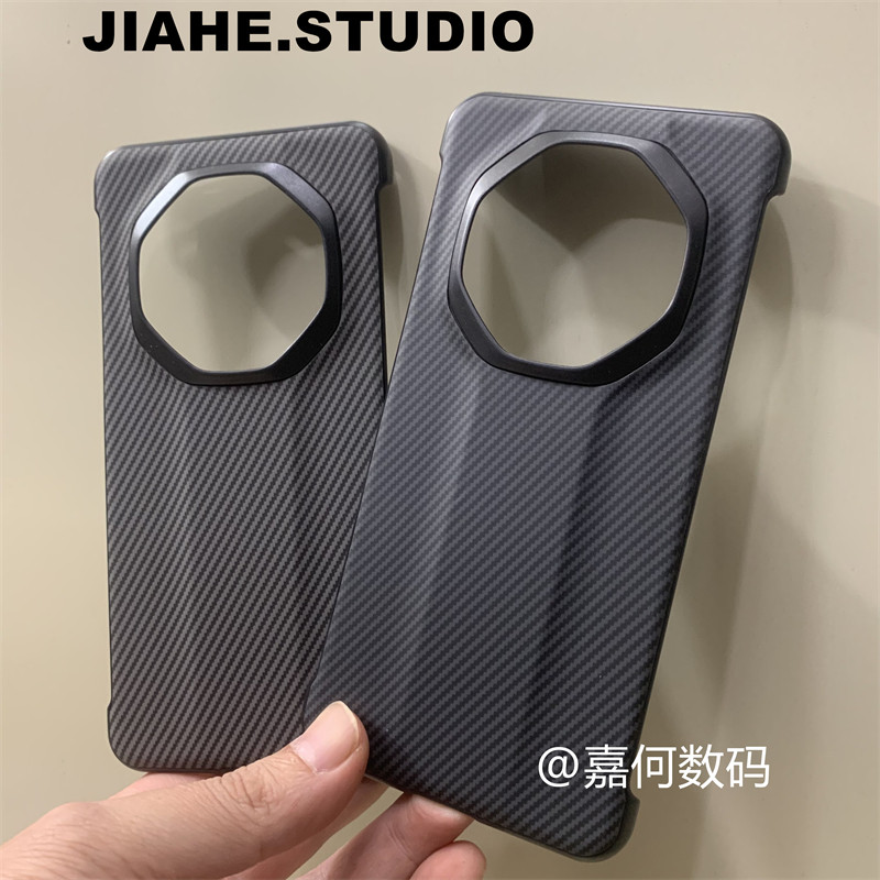 仿碳纤维纹凯夫拉纹无边框贴皮适用华为mate70RS非凡大师手机壳华为mate80RS手机壳硬壳保护壳轻奢商务男轻薄