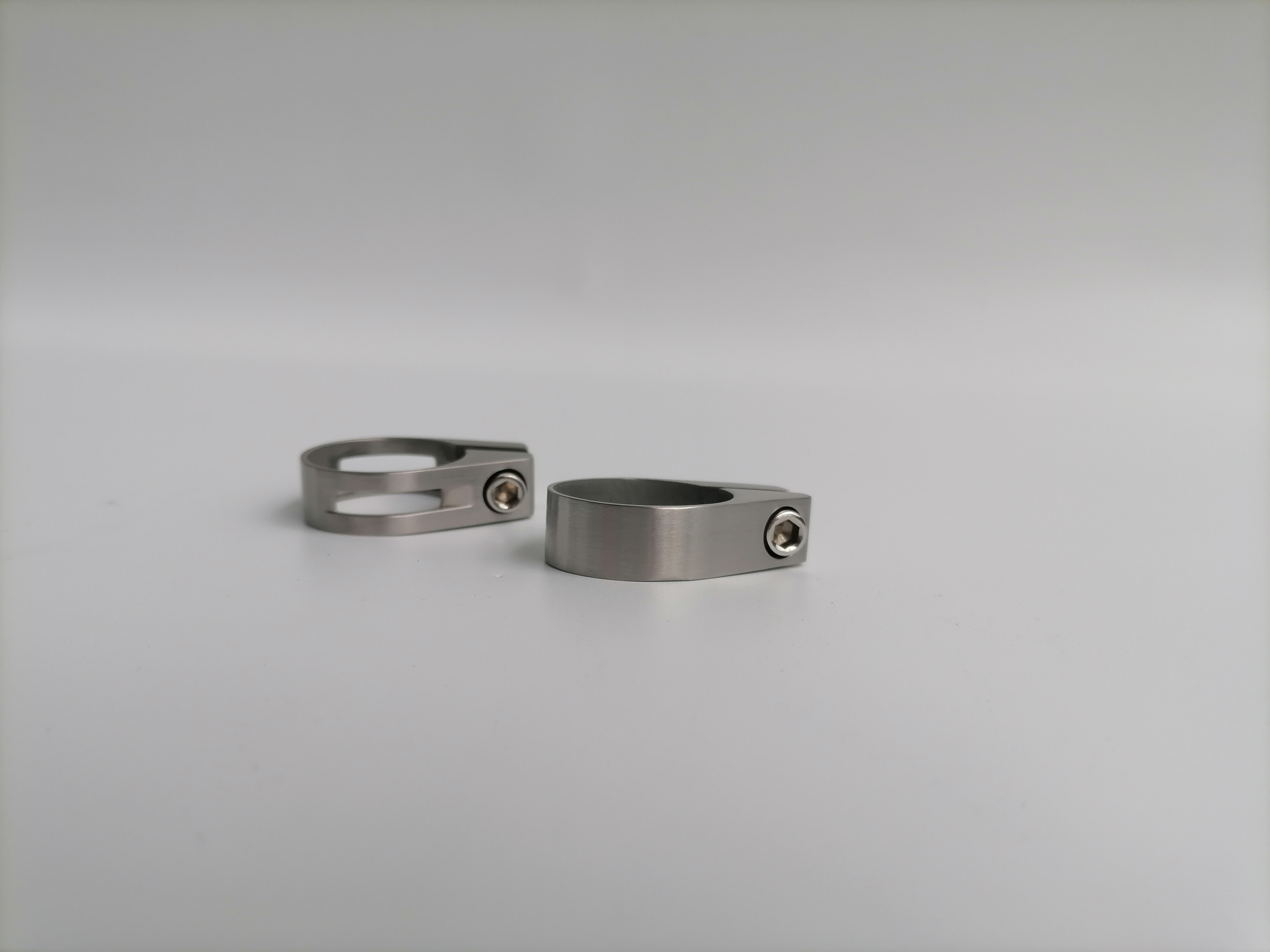 山地自行车TC4钛合金座管夹31.8/34.9mm超轻镂空锁死座杆夹子