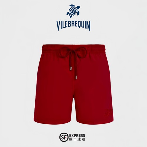 VILEBREQUIN酒红色沙滩裤男泳裤