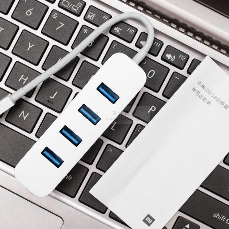 小米四合一双头分线器USB3.0手机电脑平板Type-C辅助供电高速传输
