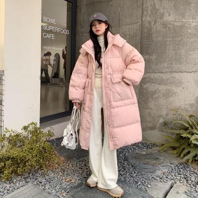 韩系羽绒服女2025冬季新款粉色