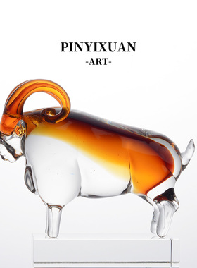品一轩璃羊载瑞琉璃轻奢简约摆件