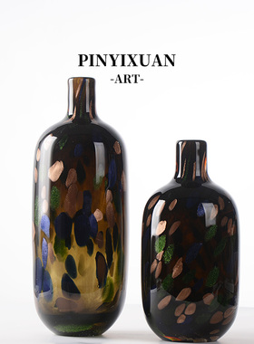 品一轩轻奢风高级感中古琉璃花瓶