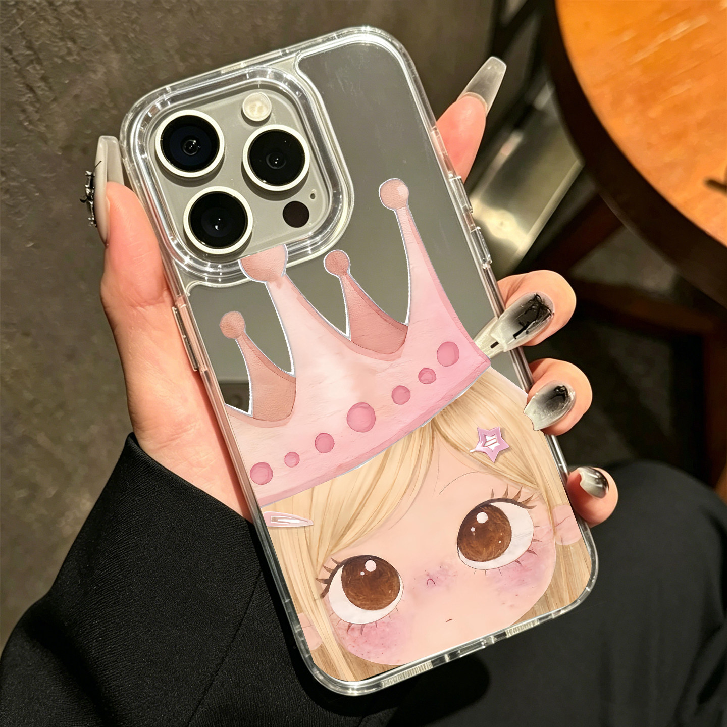 ins皇冠小玉适用iPhone17苹果14手机壳15ProMax可爱16e小清新13三星S24Ultra磁吸镜面Pura70华为Mate40少女风