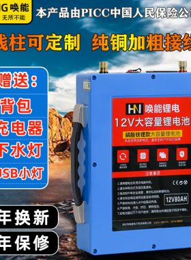 锂电池12V大容量磷酸铁锂14.6v100ah全新铝壳13V锂电池电瓶蓄电池